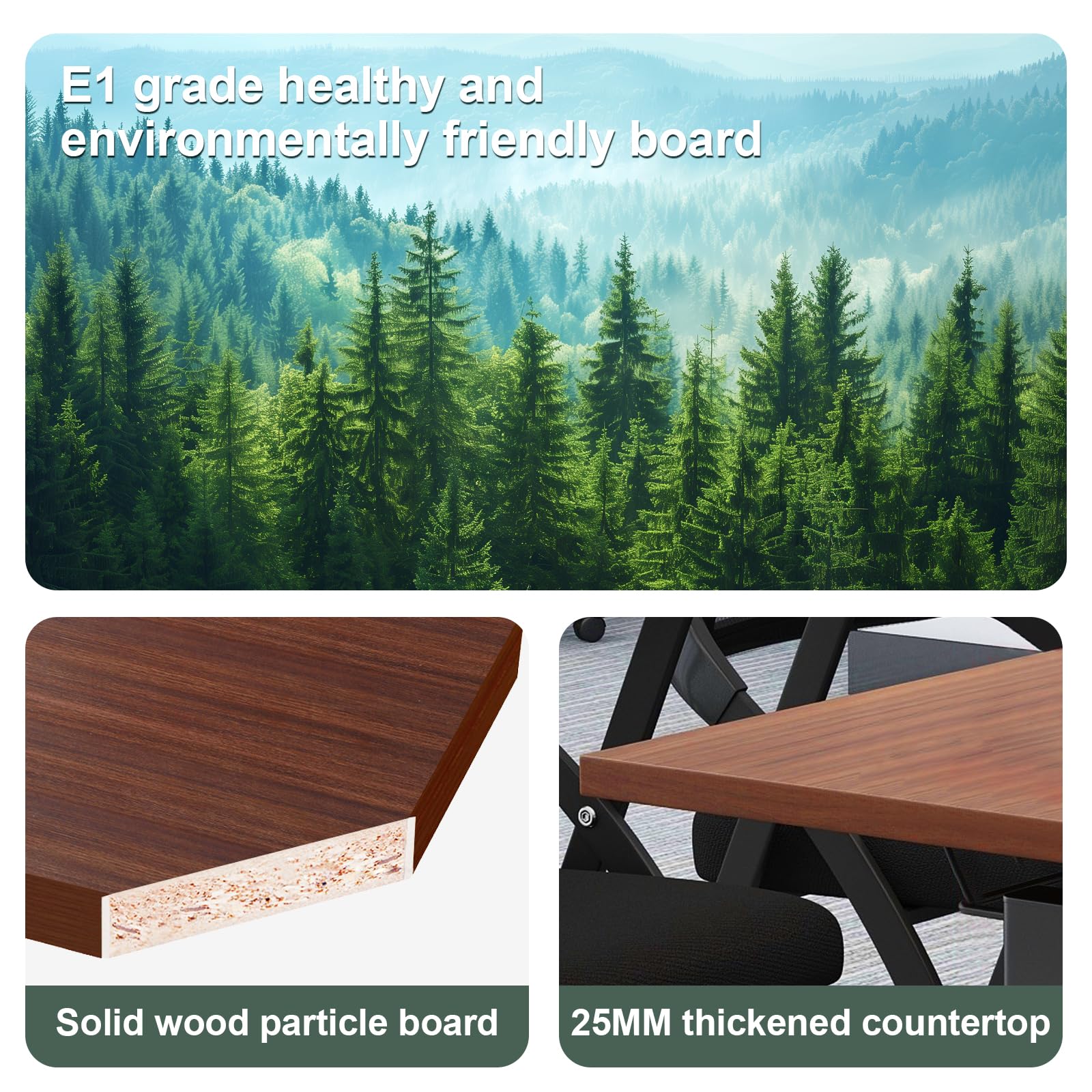 Folding Conference Table with Locking Wheels 63 Inch