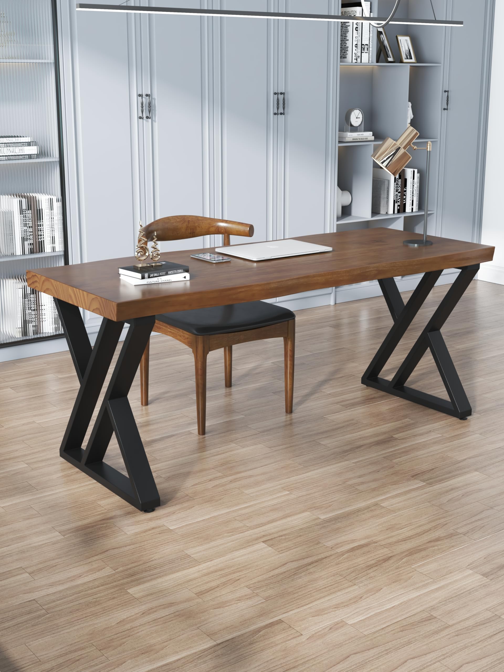55 Inch Solid Wood Desk