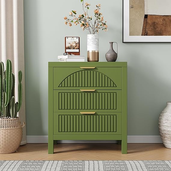 6 Drawer Dresser Farmhouse Fluted Chest