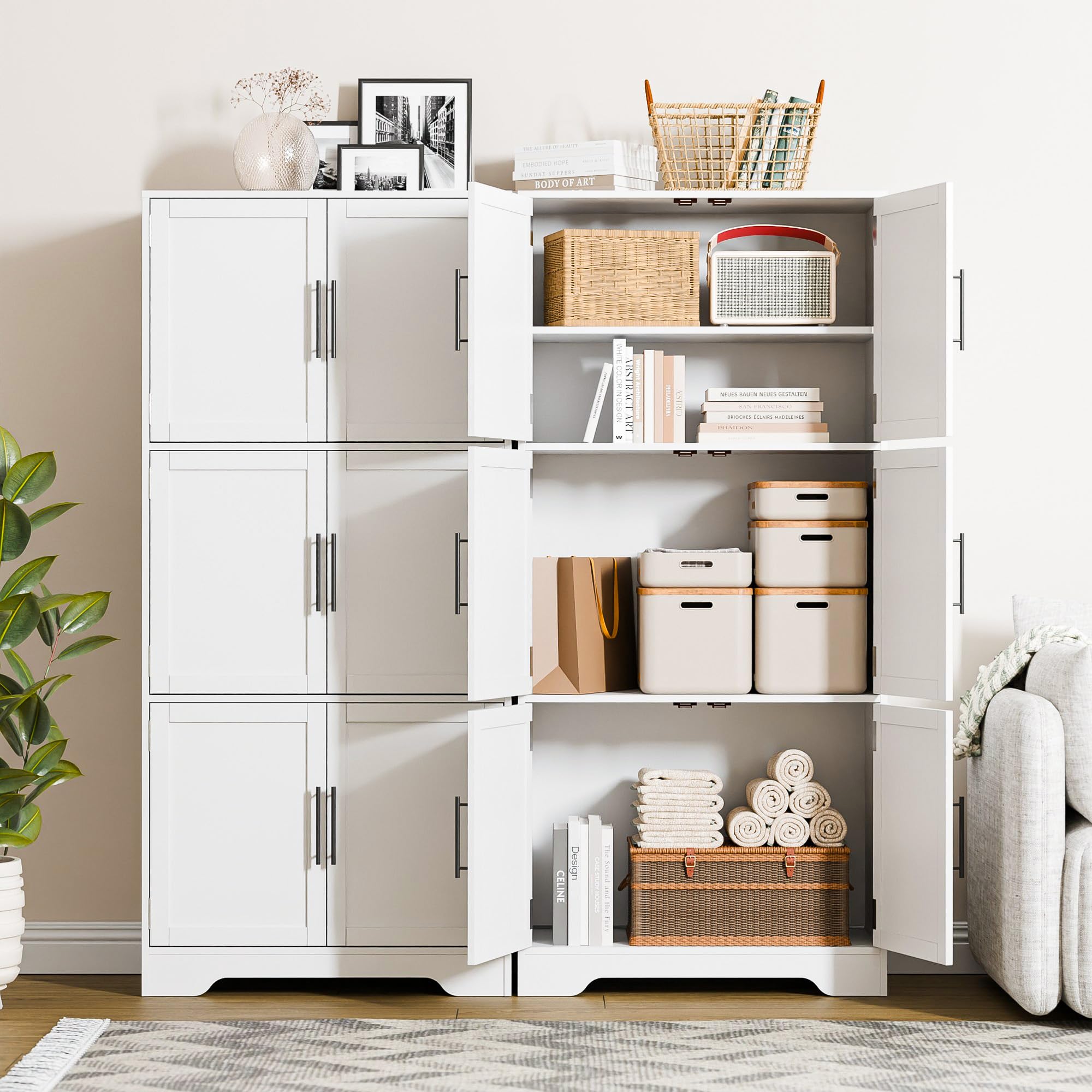 Kitchen Pantry Cabinet with Adjustable Shelves