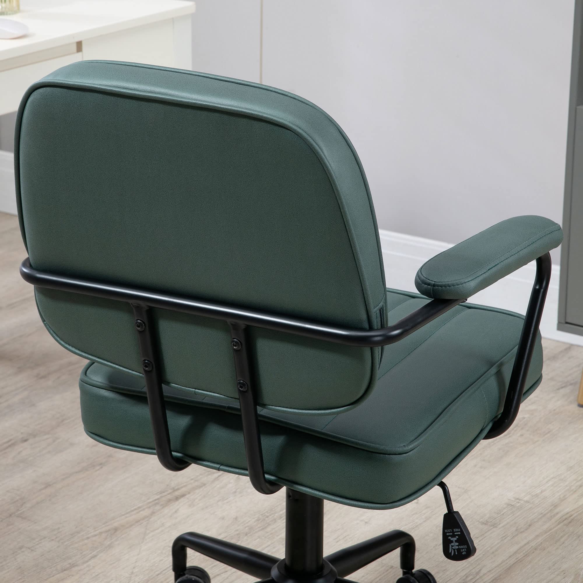 Microfiber Computer Desk Chair with Swivel Wheels and Adjustable Height