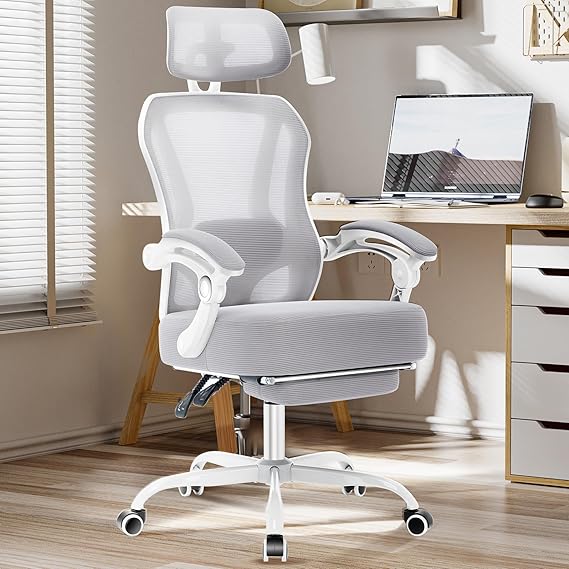 Ergonomic Office Chair with Footrest and Adjustable Lumbar Support