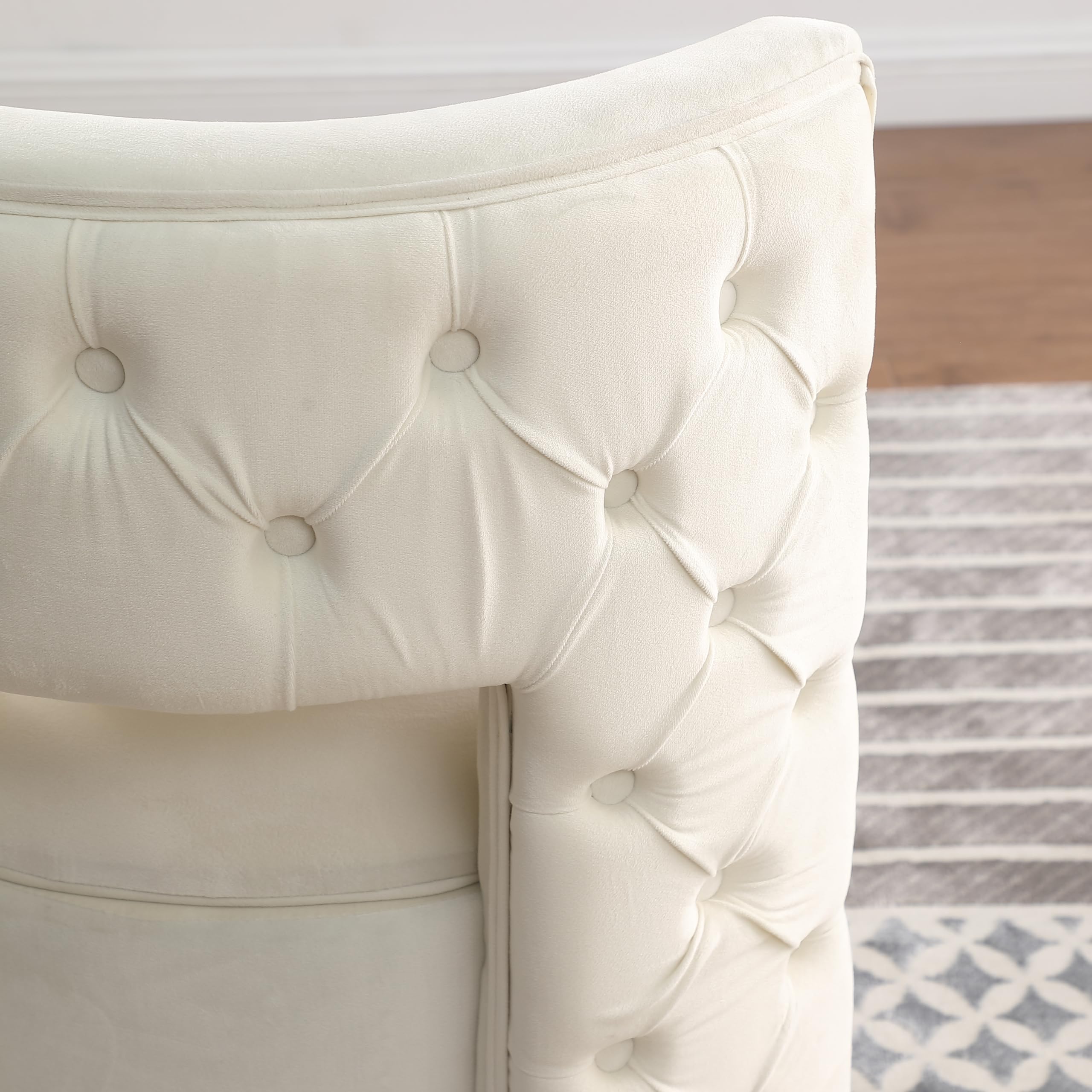 Velvet Swivel Accent Chair with Storage