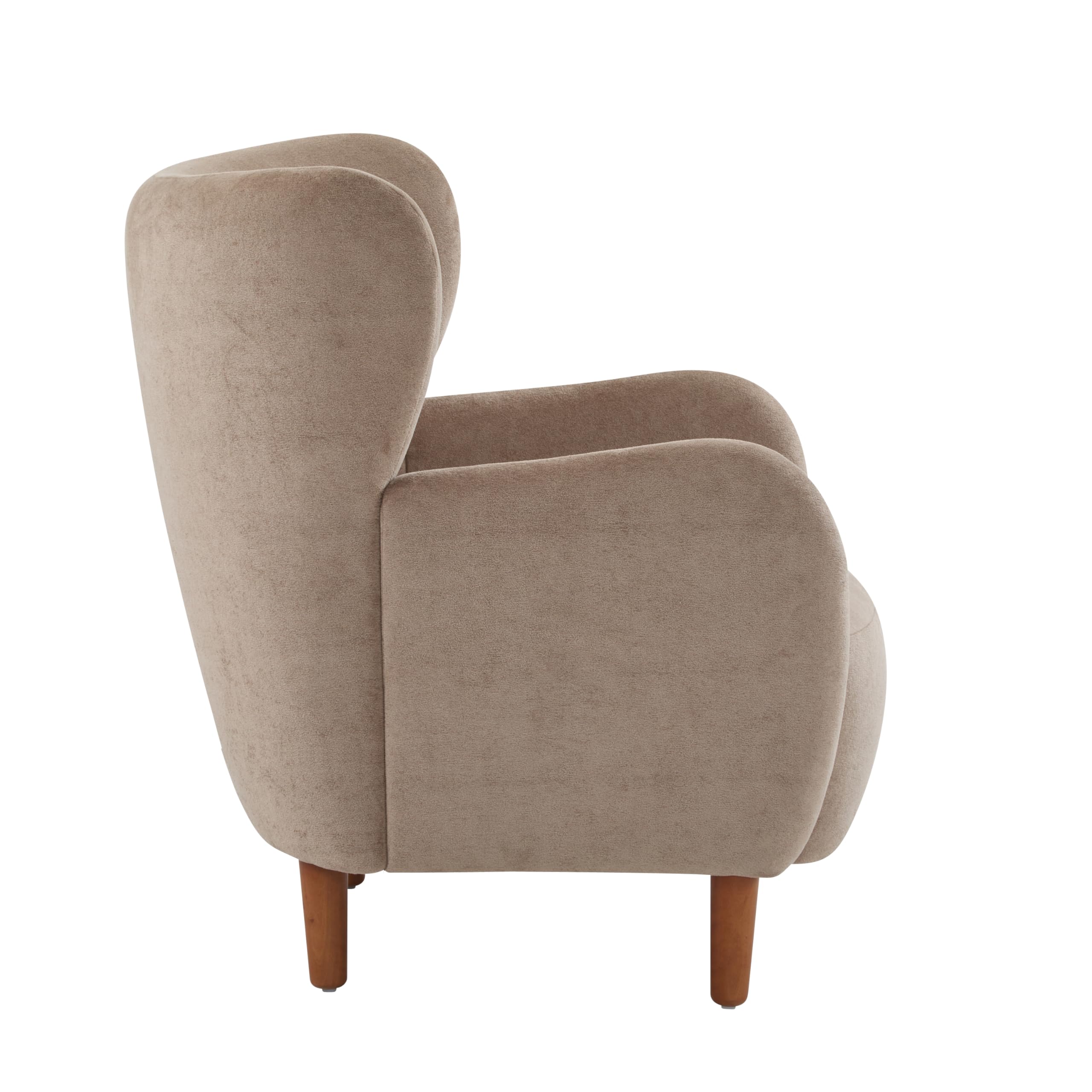 Velvet Wingback Club Chair