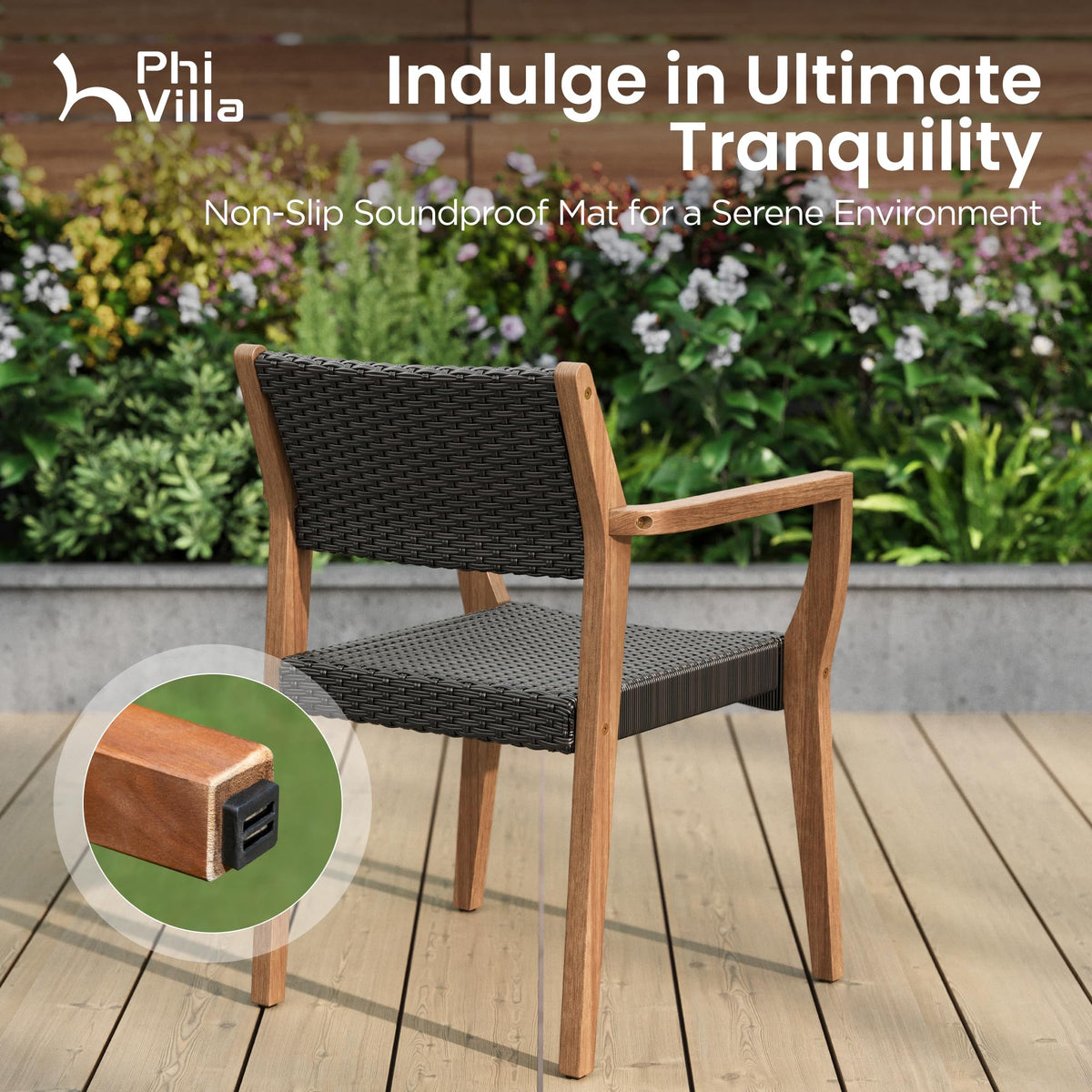 7-Piece Acacia Wood Outdoor Dining Set for 6