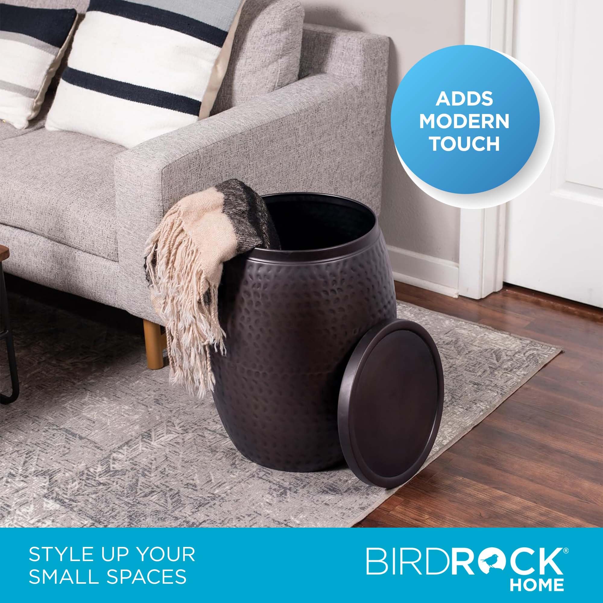 Iron Storage Side Table with Removable Lid