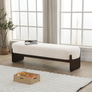 Rectangular Loop Yarn Ottoman Bench