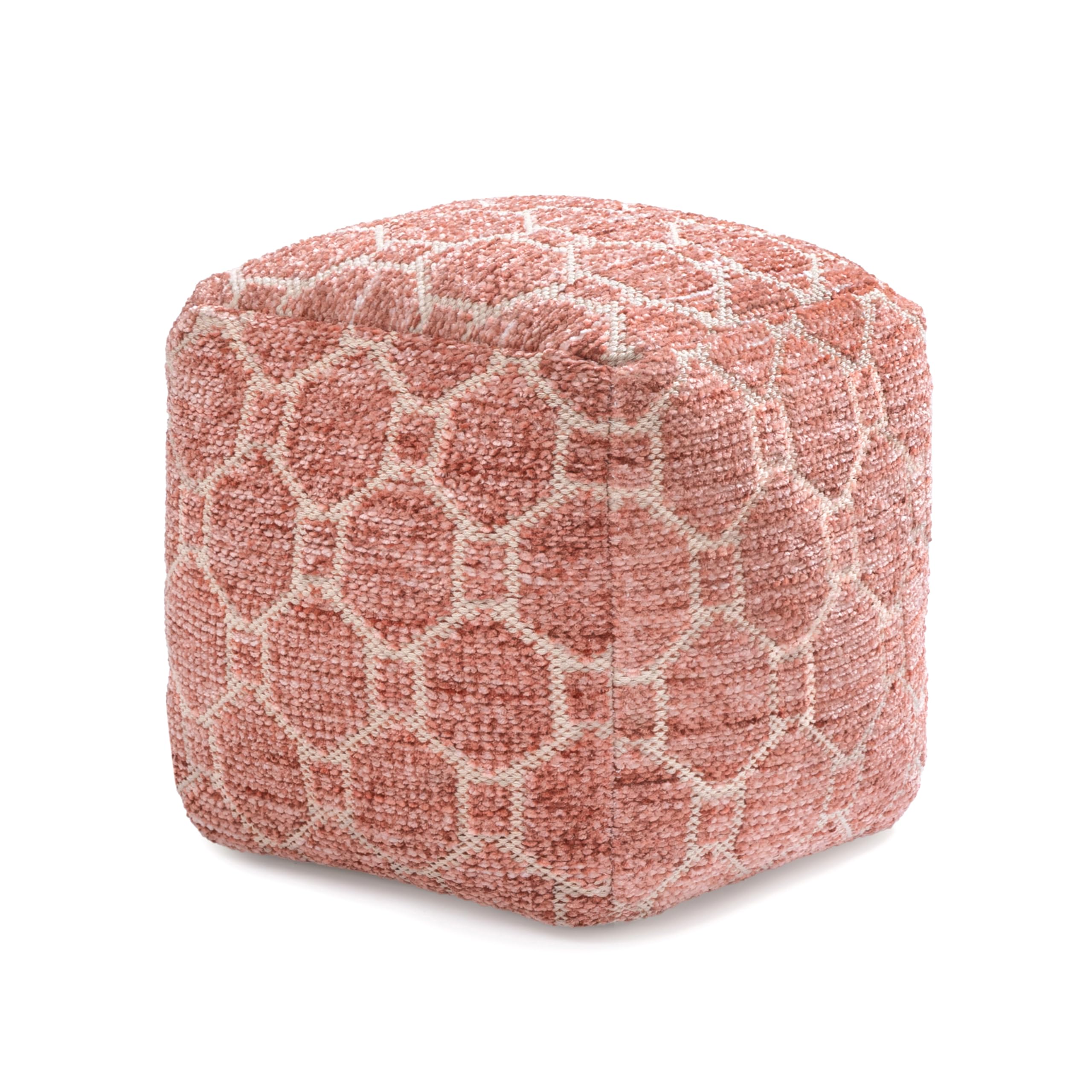 Handcrafted Square Pouf Ottoman Footrest