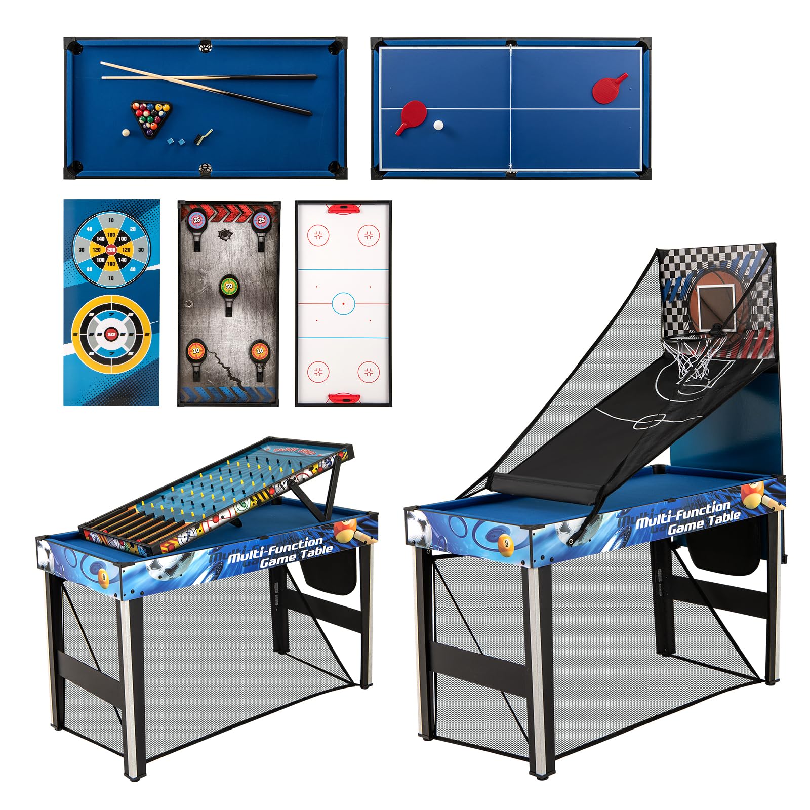 10-in-1 Multi Game Table with Complete Accessories