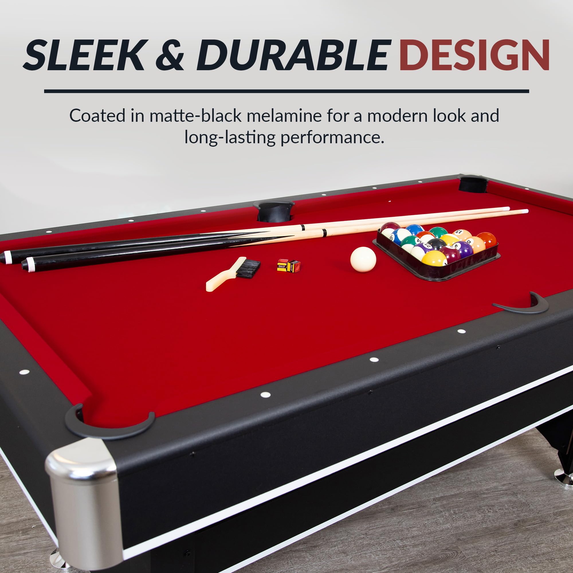 2-in-1 6ft Pool Table with Ping Pong Top