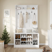 Hall Tree with Bench and Shoe Storage