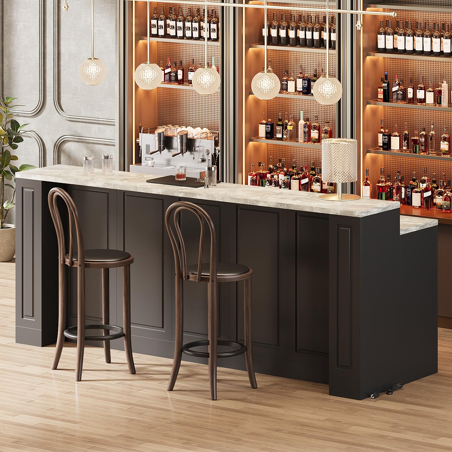 Large Bar Table with Charging Station