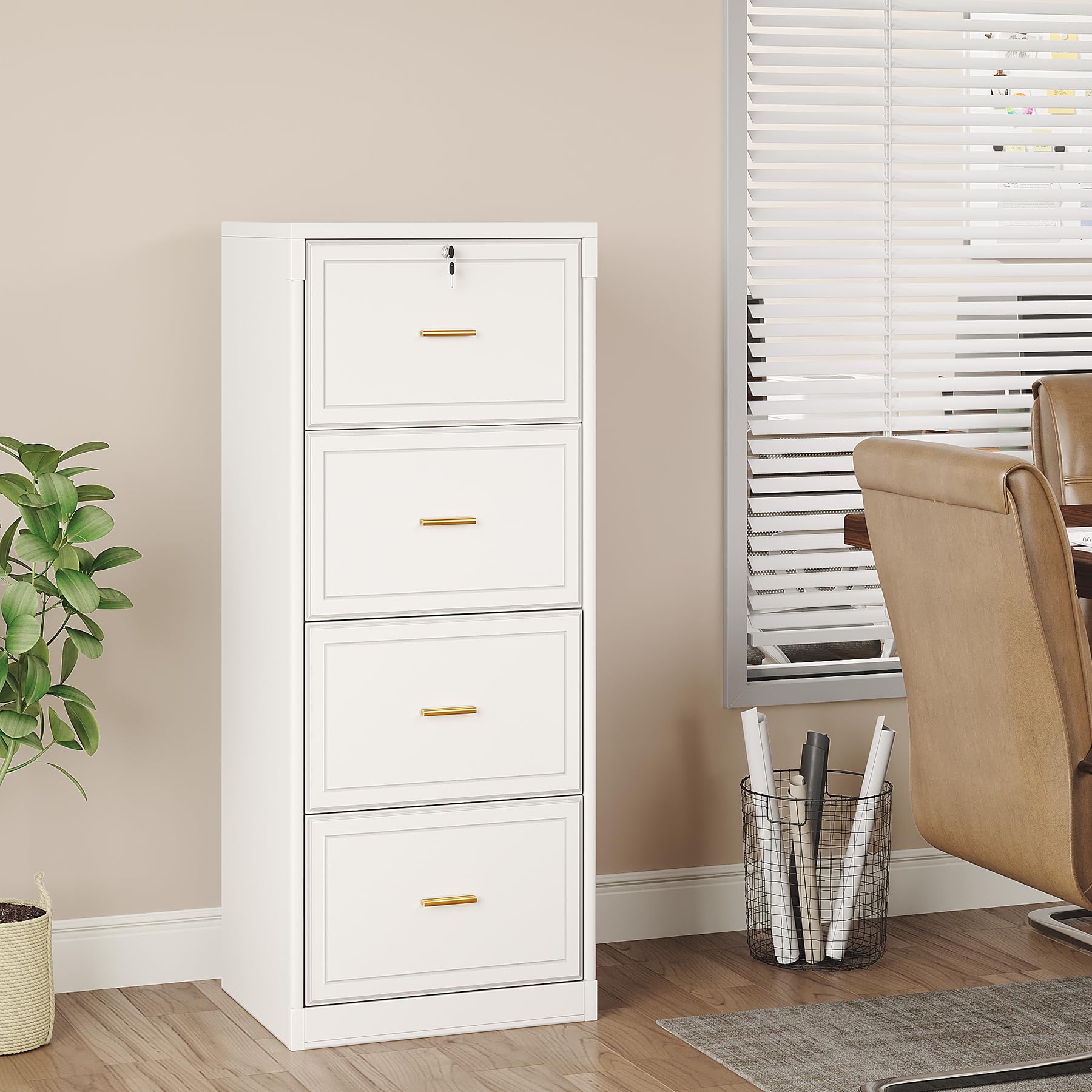 4-Drawer Lockable File Cabinet