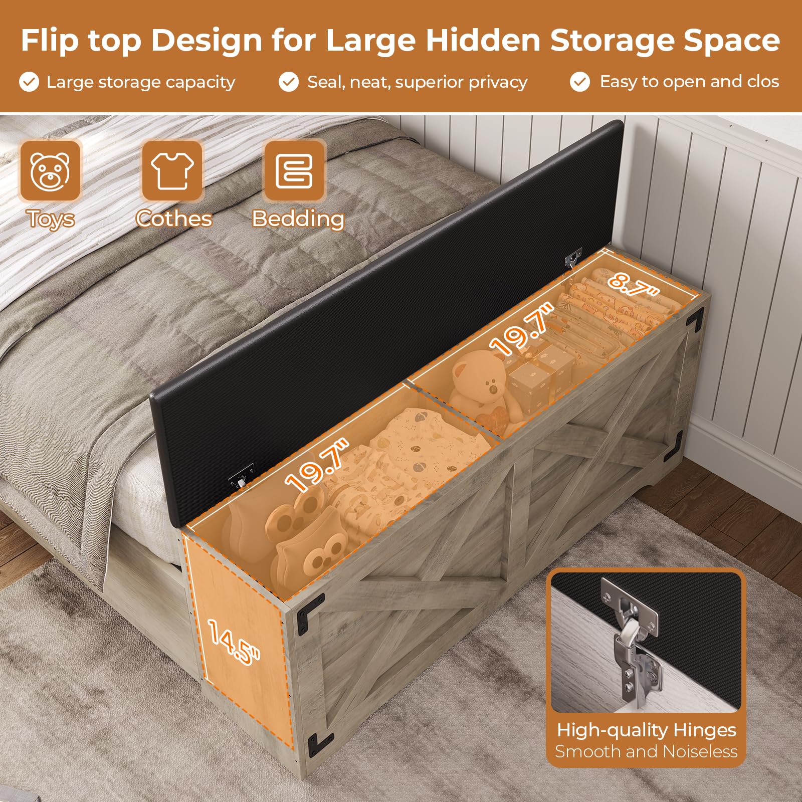 Twin Bed Frame with Storage and LED Lights