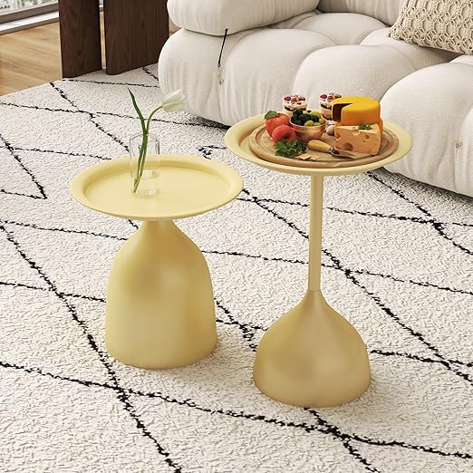Green Nesting Coffee Table Set of 2