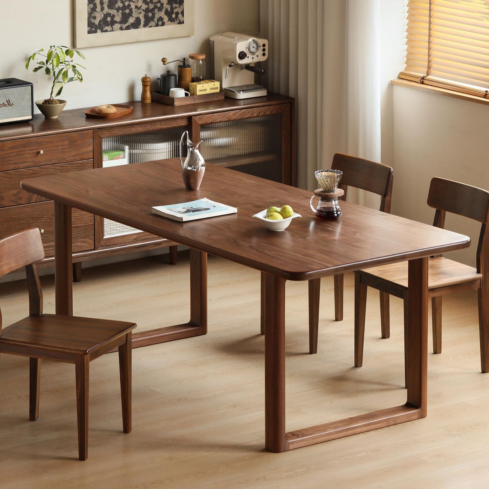 Black Walnut Dining Table for 6-8 People