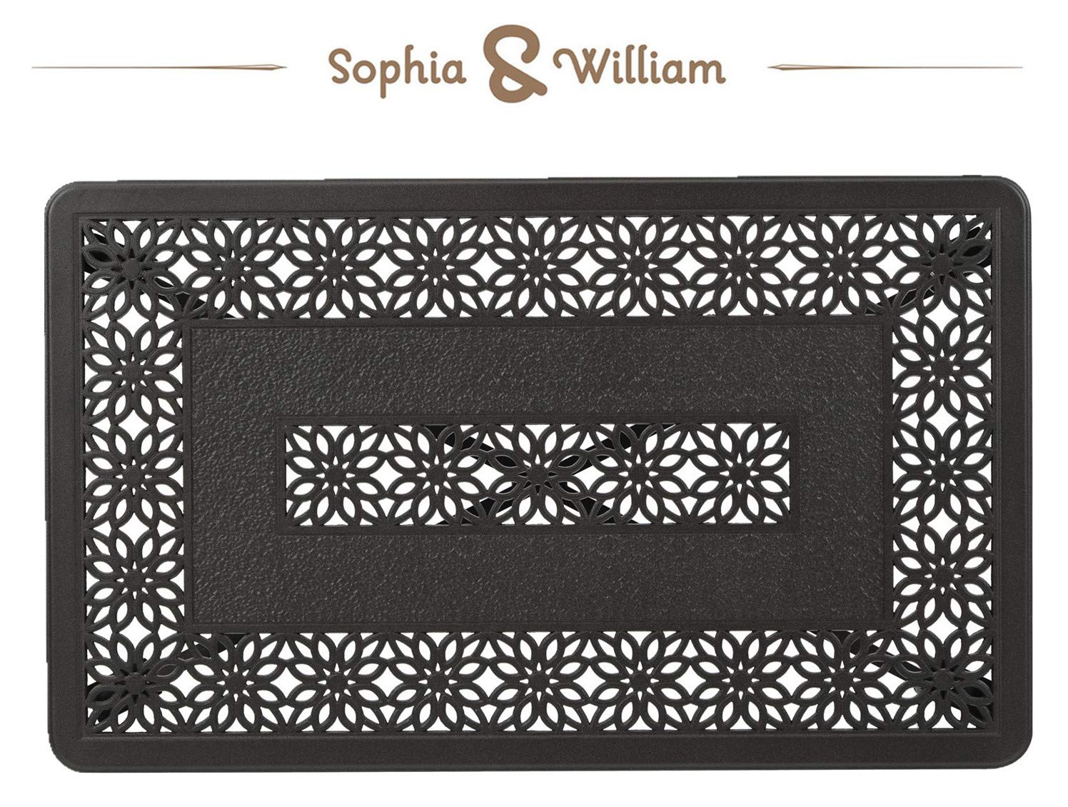 Cast Aluminum Patio Coffee Table Rectangle Brown