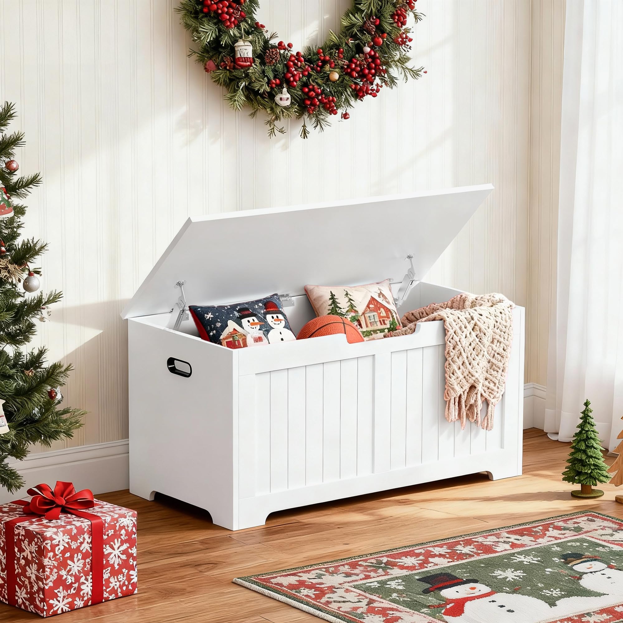 39-Inch Storage Chest with Safety Hinges