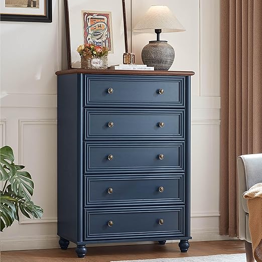 5 Drawer Dresser with Roman Column Design