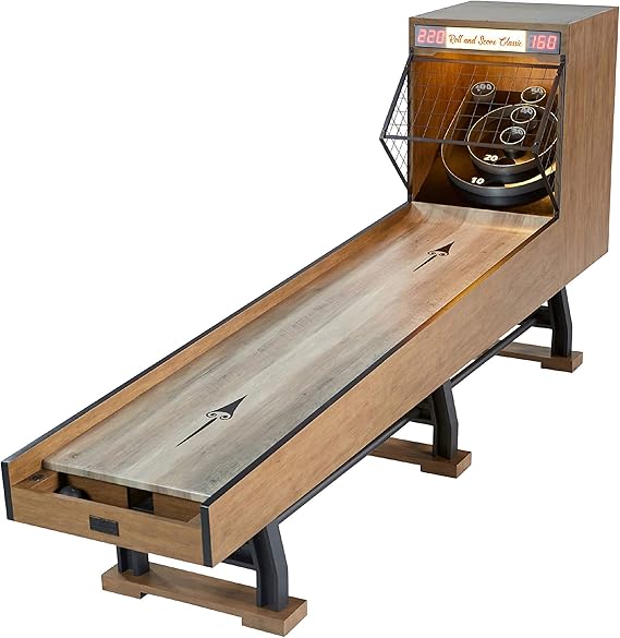 Roll and Score Game Set 10' - Speedball Bowling Machine with LED Lights and Electronic Scorer