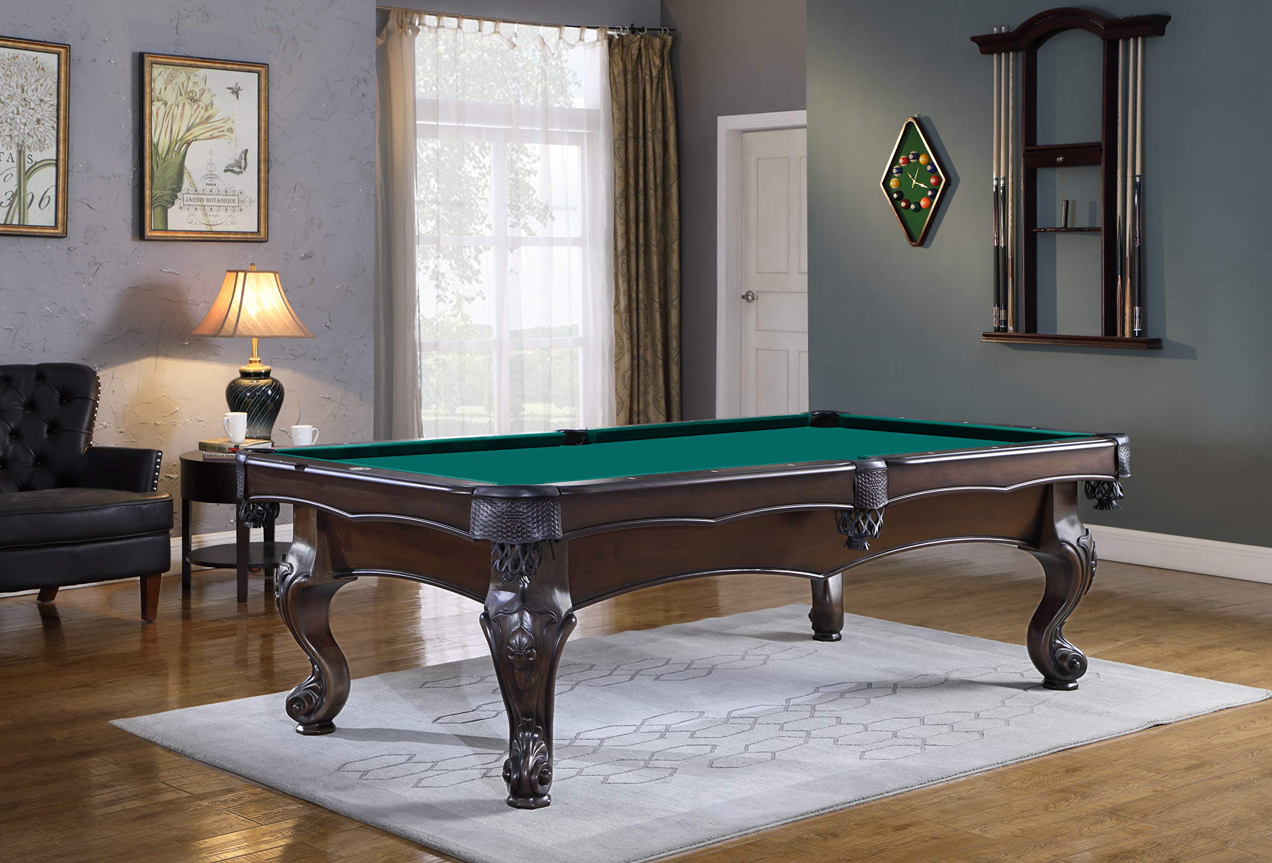 8' Slate Pool Table with Hardwood Frame