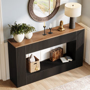 55" Modern Console Table with 2-Tier Storage