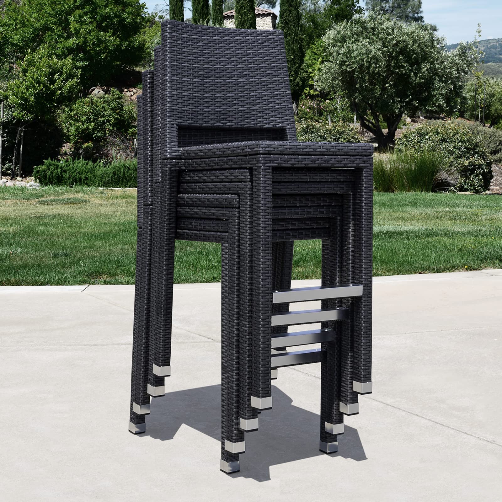 30" Outdoor Patio Bar Stools Set of 4