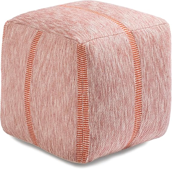 Handmade Pouf Ottoman Footrest - 20" x 20" x 20" - Omphalodes