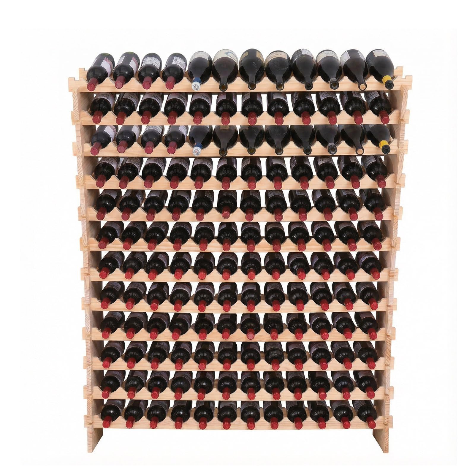 144-Bottle Pine Wood Wine Rack