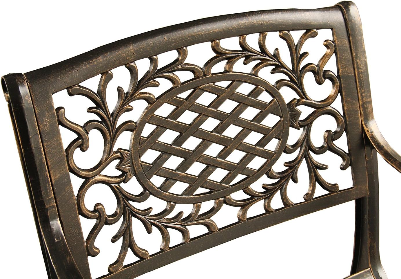 Modern Outdoor Mesh Lattice Aluminum Patio Dining Set