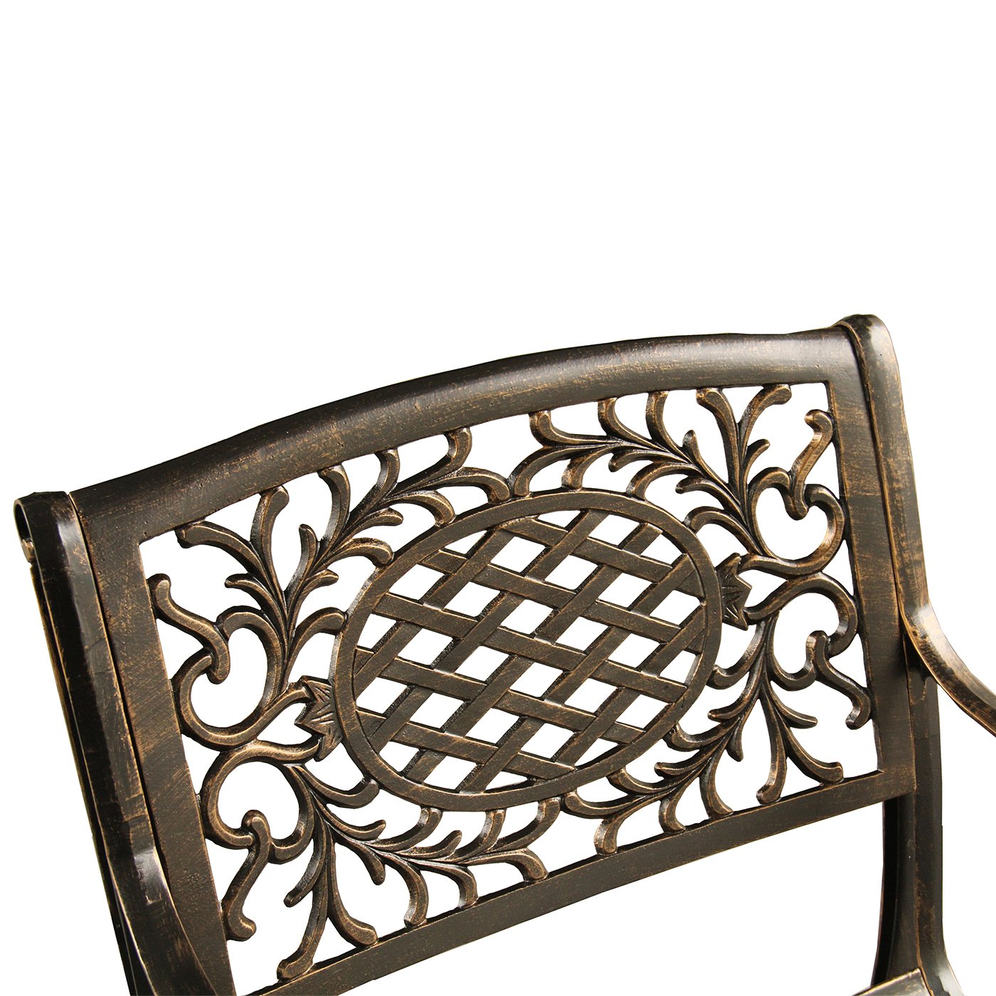 Modern Outdoor Mesh Lattice Aluminum Patio Dining Set