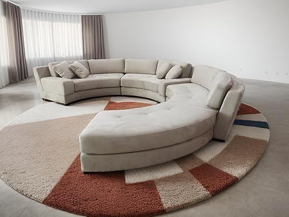 160" Semi Circular Curved Sectional Sofa Set