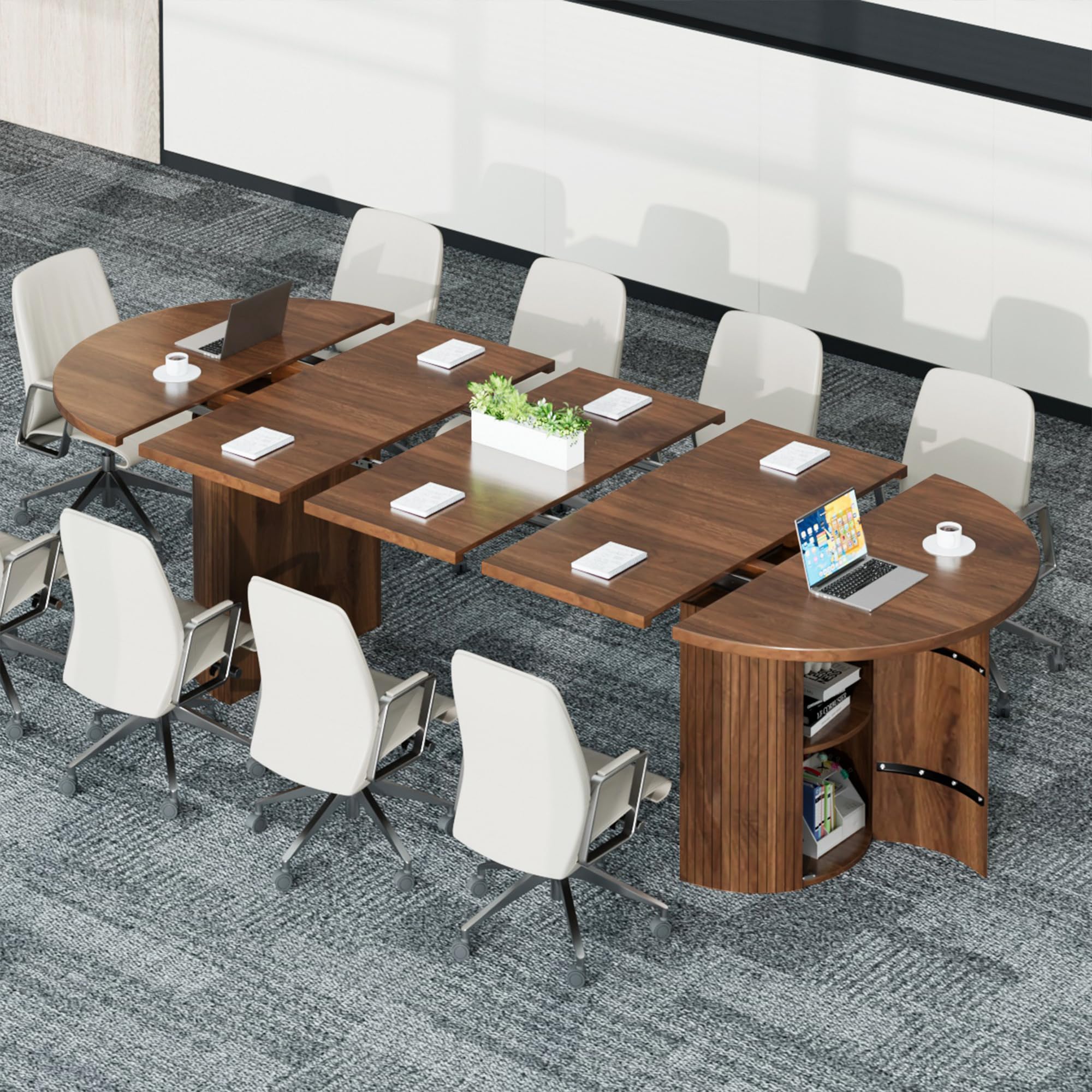 Extendable Conference Table with Storage