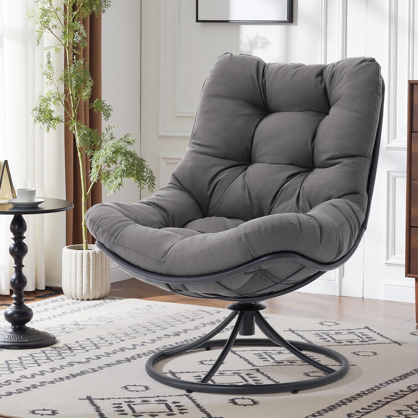 360 Degree Swivel Accent Chair with Cushion