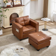 Oversized Accent Chair with Ottoman