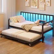 Twin Daybed with Charging Station and LED Lights