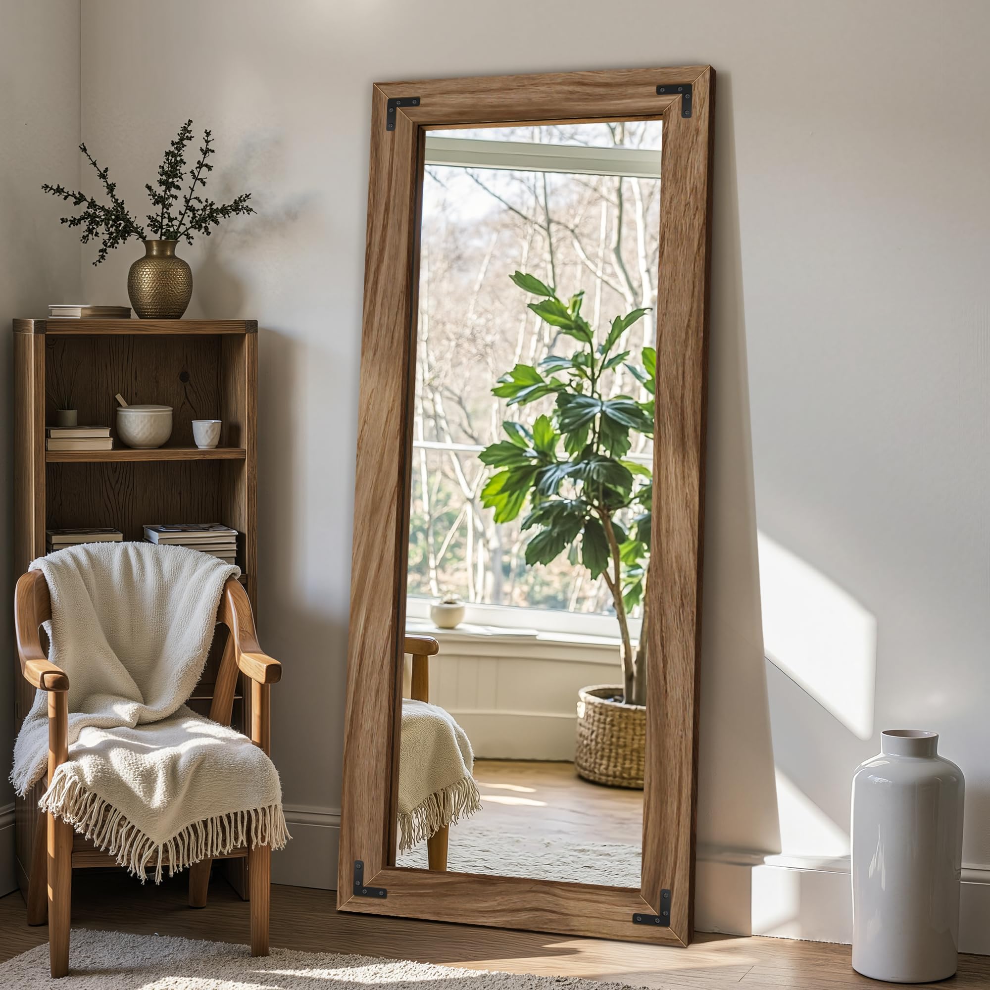 Wooden Full Length Mirror 55x22