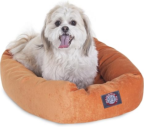 Micro Velvet Calming Dog Bed X-Large Orange