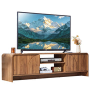 63-Inch TV Stand with Sliding Door and Arched Handles
