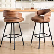 Swivel Bar Stools Set of 2 - 26 Inch Counter Height