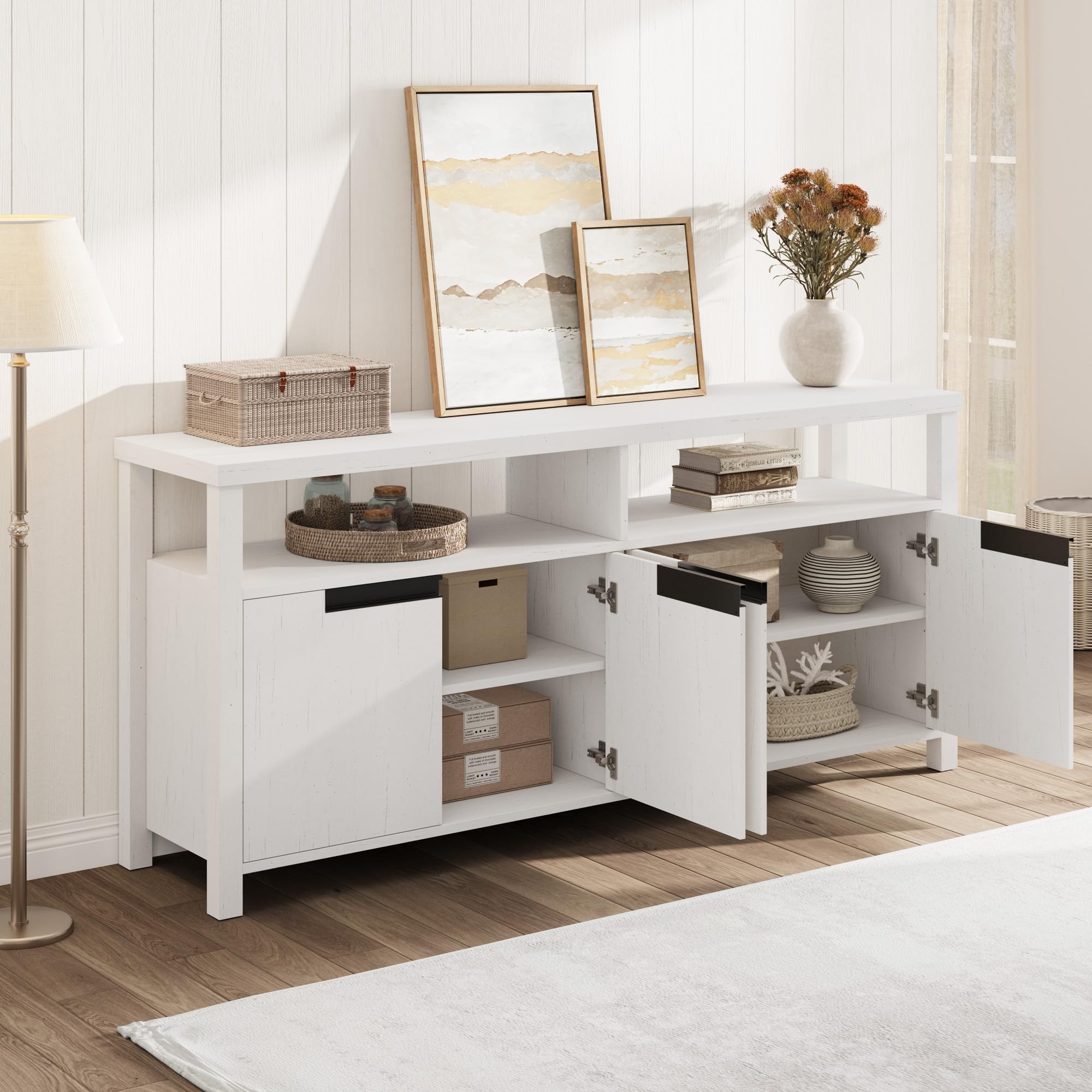 63" Farmhouse TV Stand for TVs Up to 65 Inches