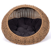Wicker Cat Bed Dome for Medium Indoor Cats