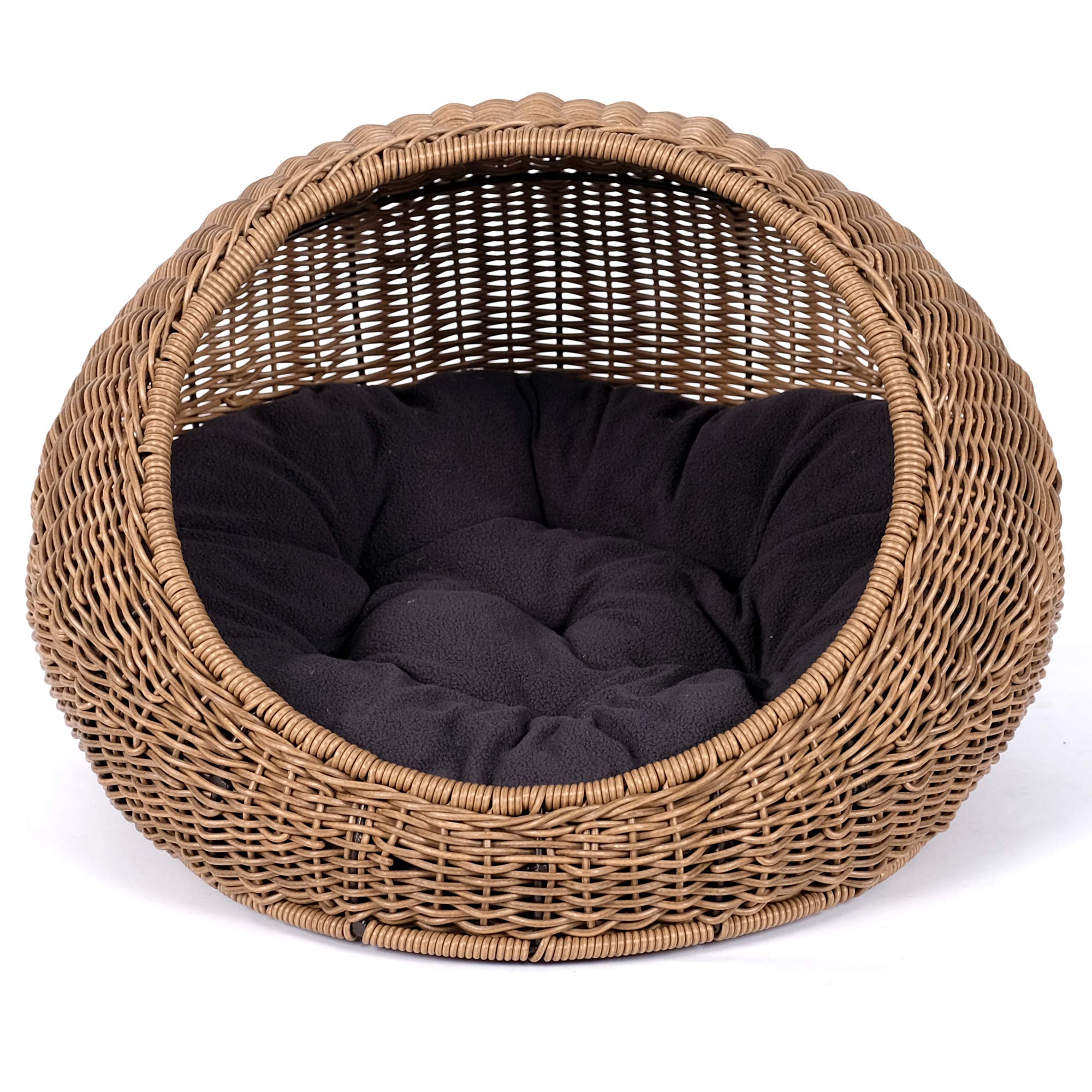 Wicker Cat Bed Dome for Medium Indoor Cats