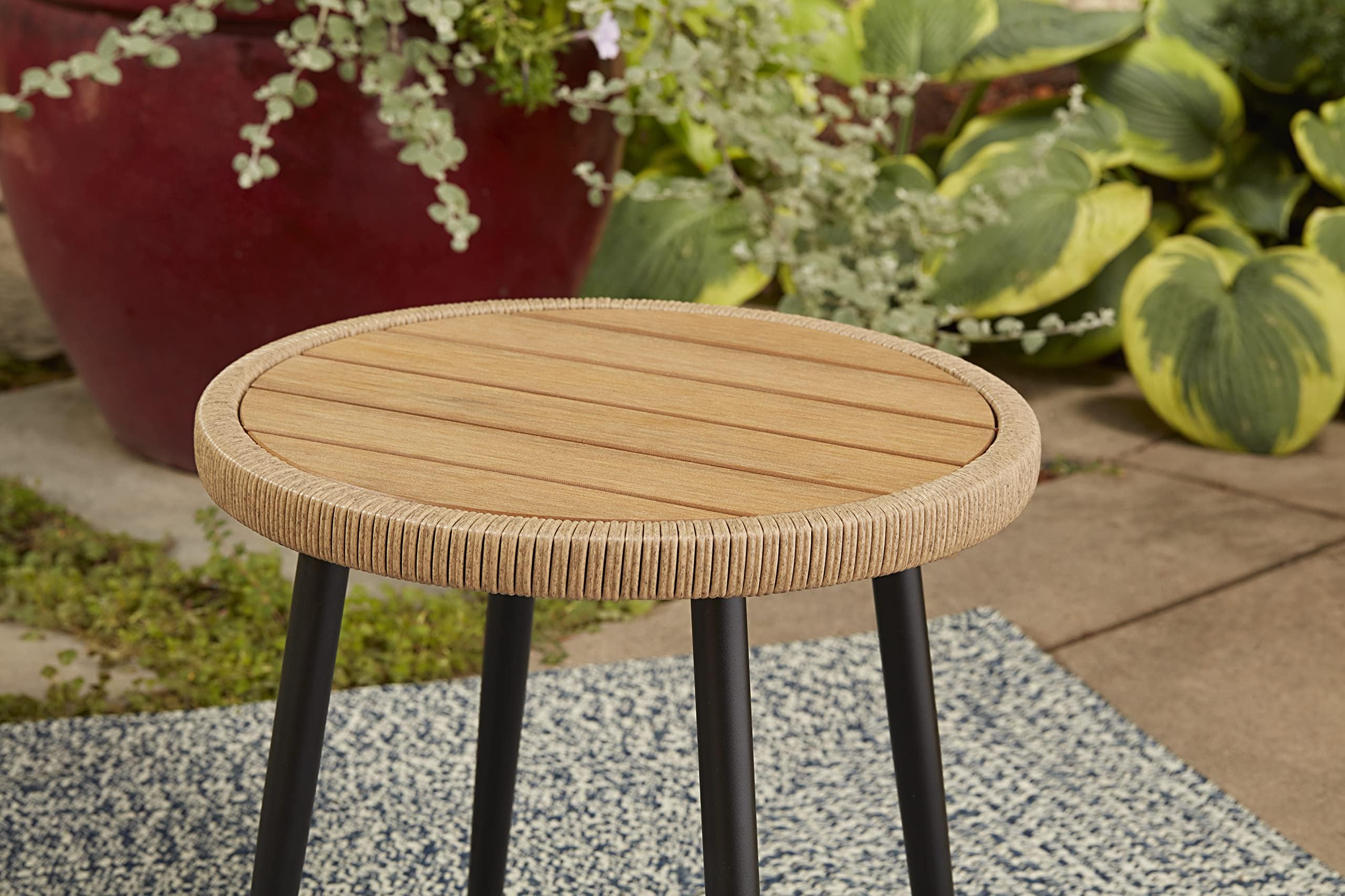 Hermosa 3-Piece Outdoor Chat Set with Tan Wicker