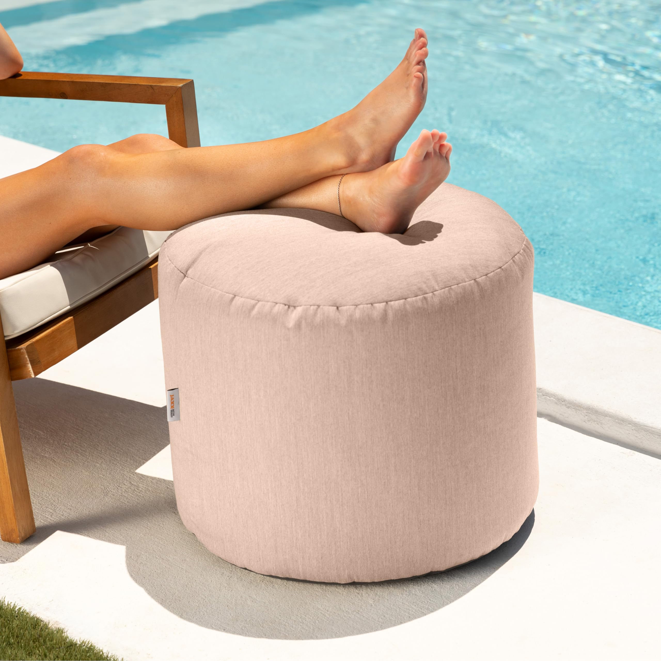 Round Bean Bag Ottoman Petal