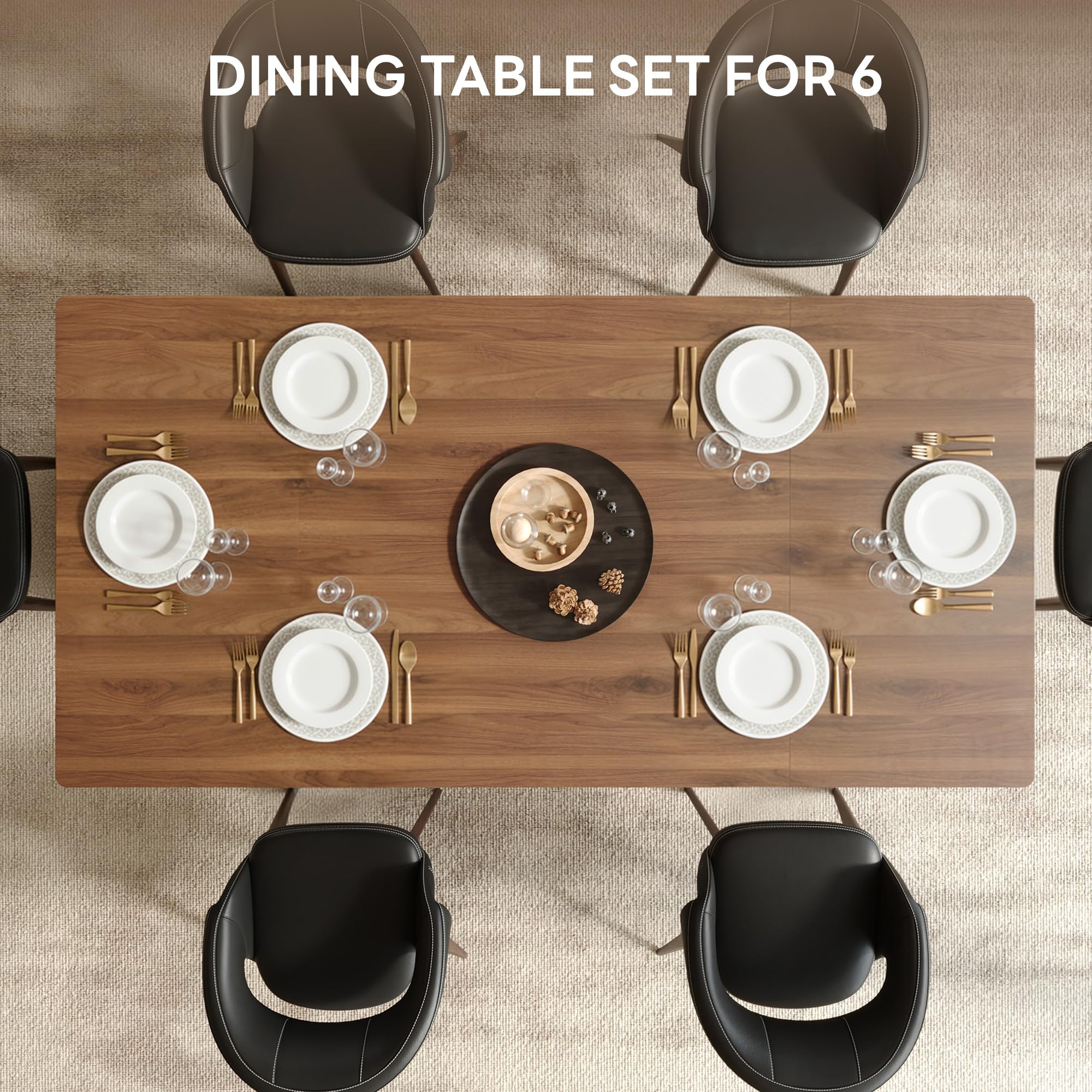 78.7" Farmhouse Dining Table with Hidden Storage Drawers