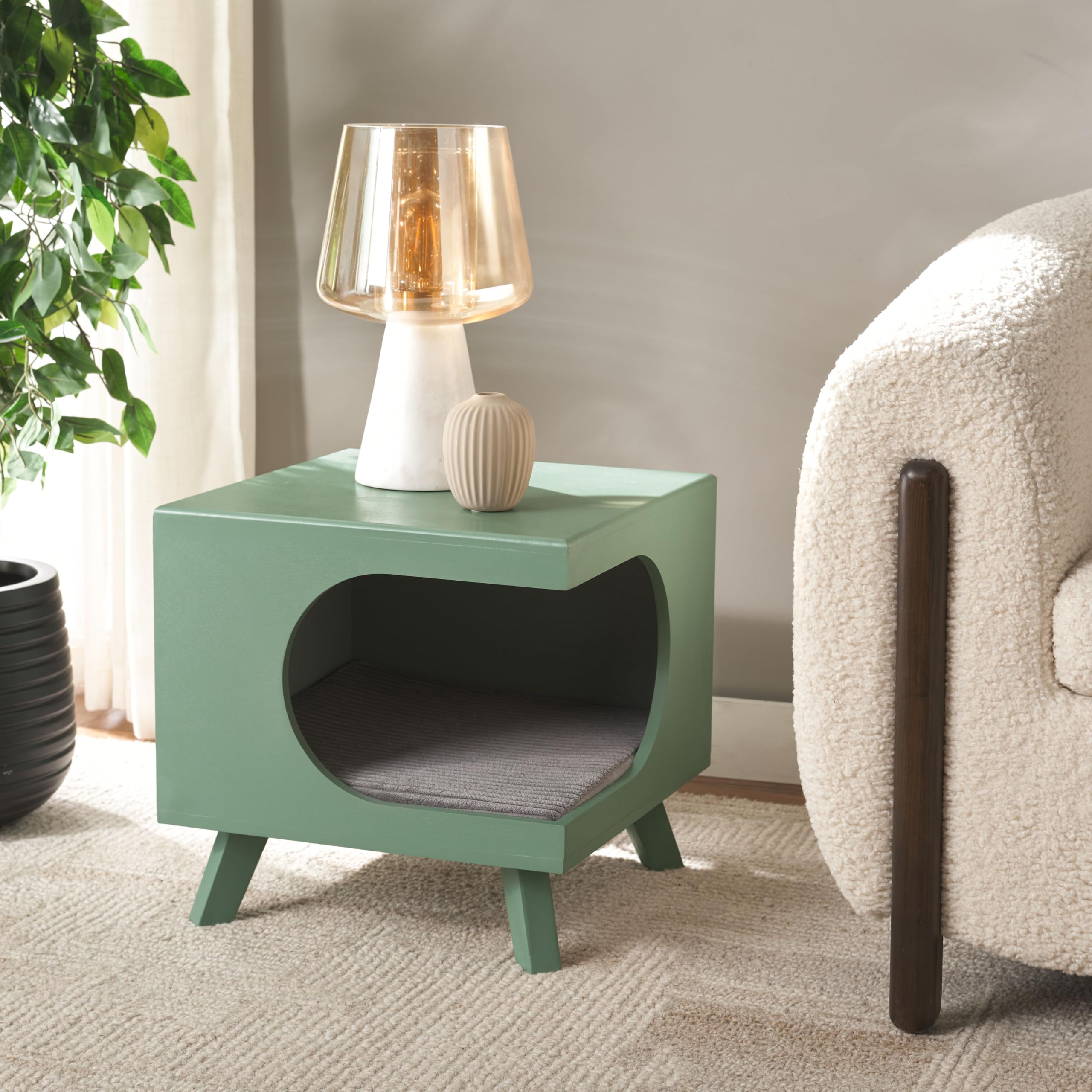 Covered Pet Cave Bed Square