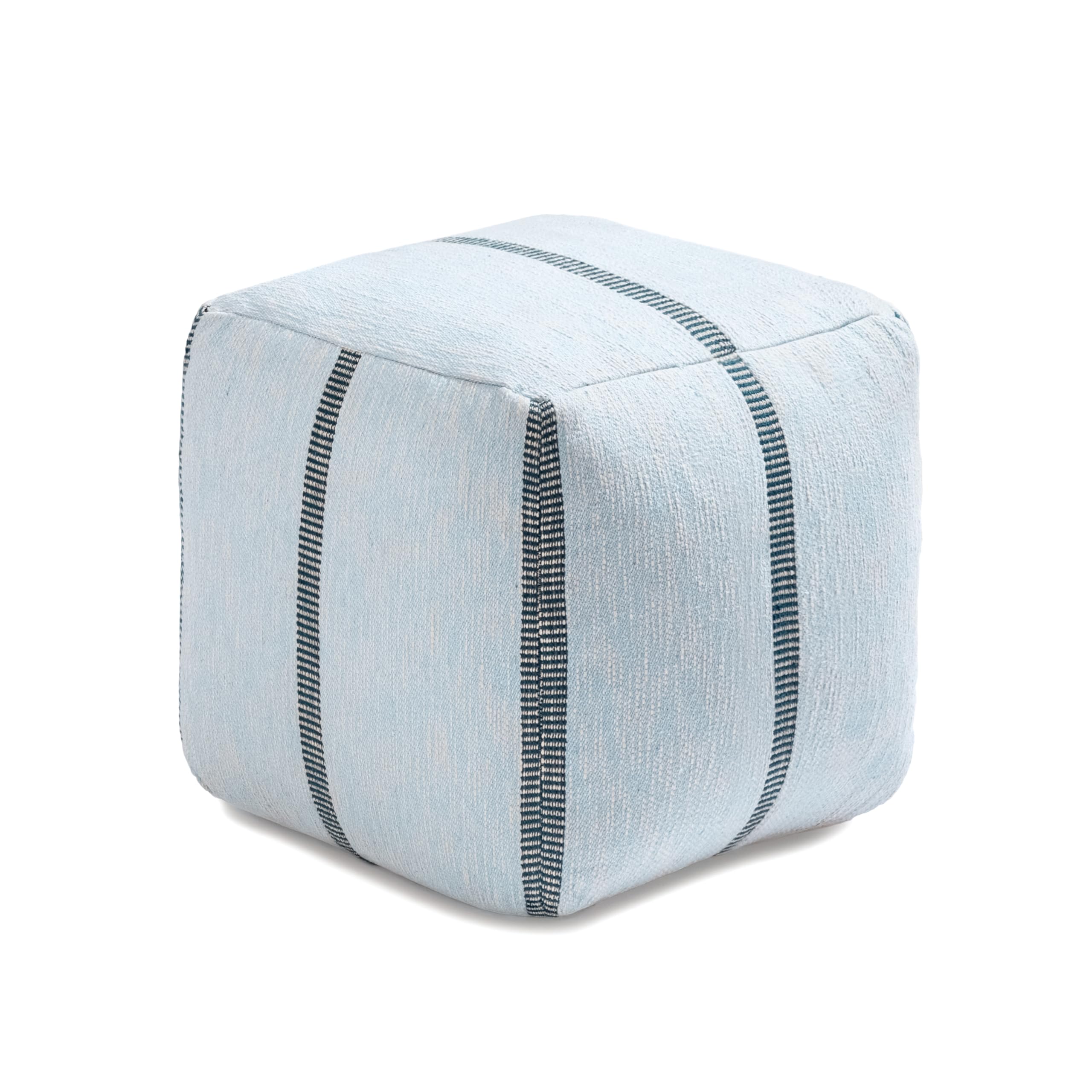 Handmade Pouf Ottoman Footrest - 20" x 20" x 20" - Omphalodes