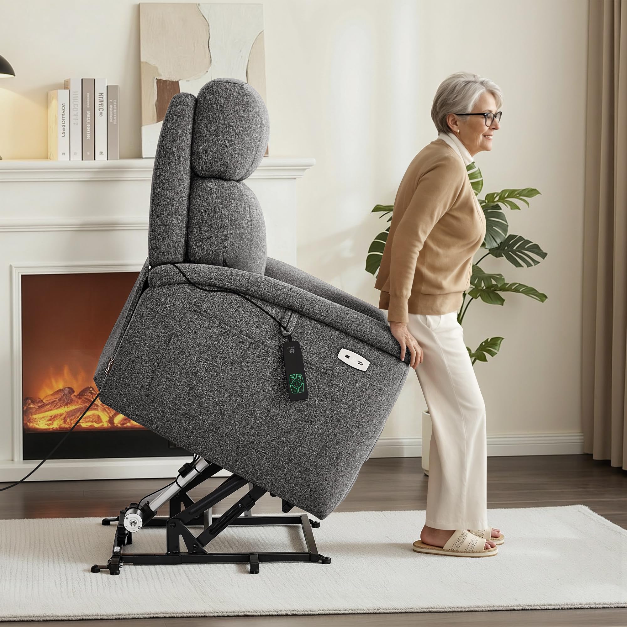 Power Lift Recliner Chair with Massage and Dual Heating