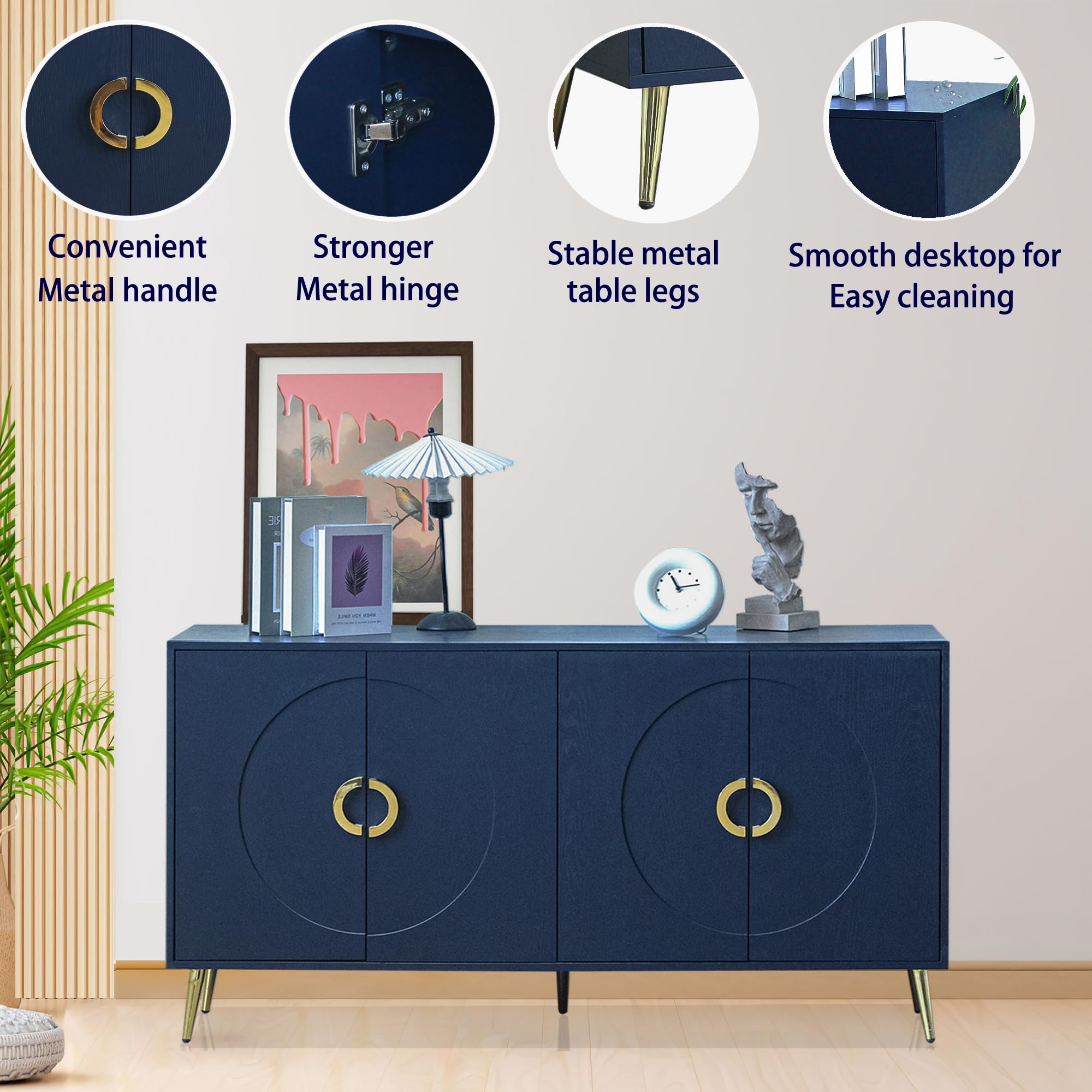 Modern Large Sideboard with 4 Doors